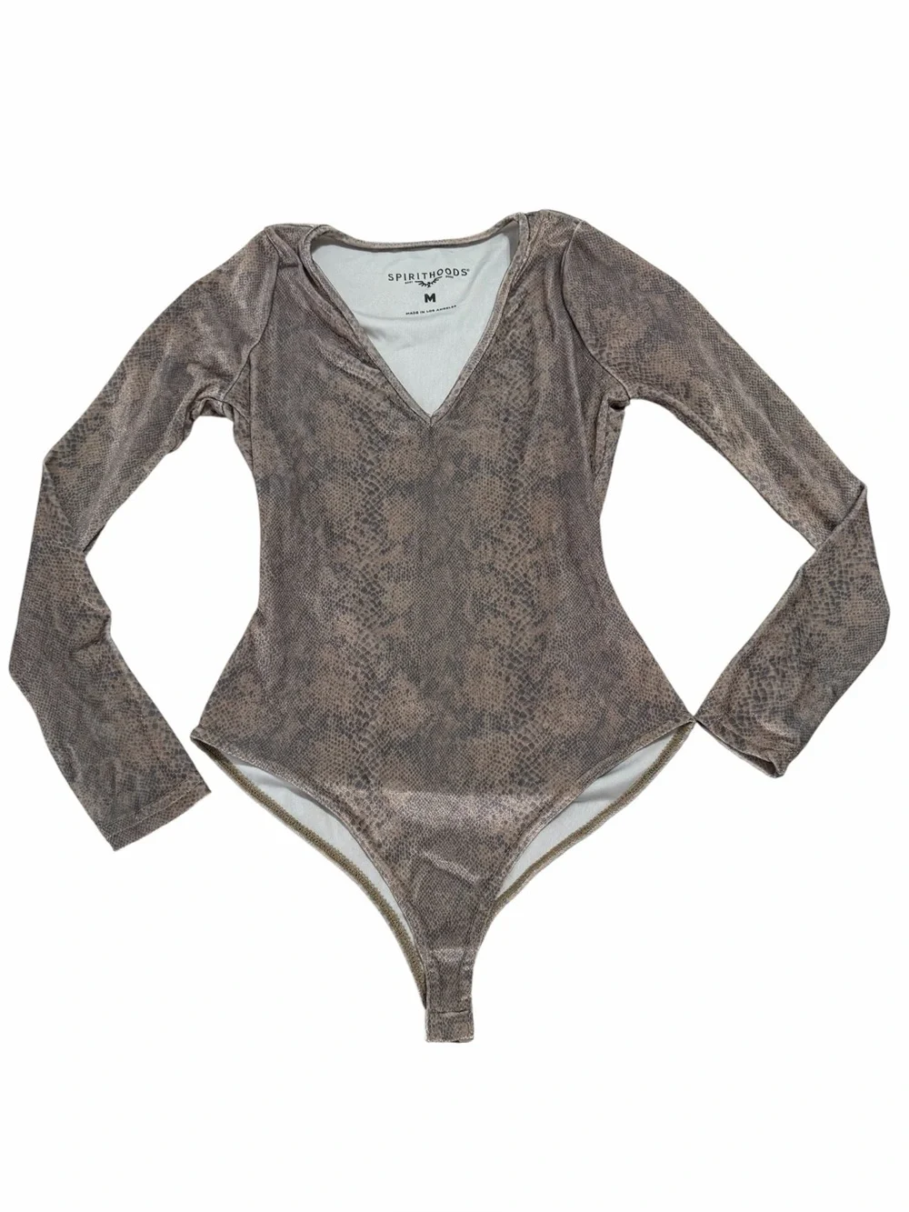 Spirithoods Snakeskin Velvet Bodysuit Size M - Picture 2 of 13